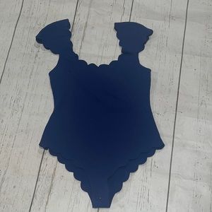 Marysia blue short sleeve bodysuit